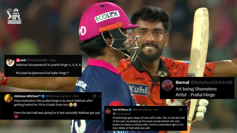 “How Shameless…” Praful Hinge’s Celebration On Vaibhav Sooryavanshi’s Wicket S – IPL 2026: वैभव सूर्यवंशी का विकेट लेने के बाद प्रफुल हिंगे का जश्न बना विवाद का कारण