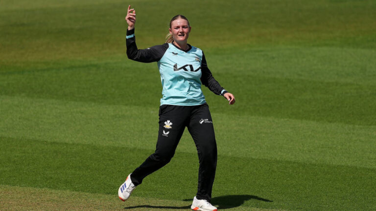 Ryana MacDonald-Gay six-for seals Surrey win in low-scoring thriller – रियाना मैकडोनाल्ड-गे का रिकॉर्ड प्रदर्शन: सरे ने डरहम को रोमांचक मुकाबले में दो विकेट से हराया