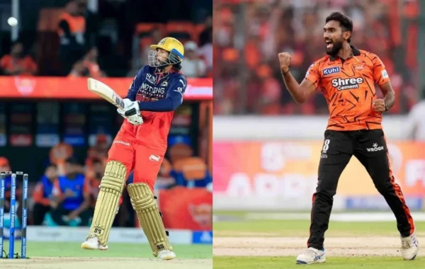 eshan malinga gives fiery send off to venkatesh iyer in srh vs rcb clash